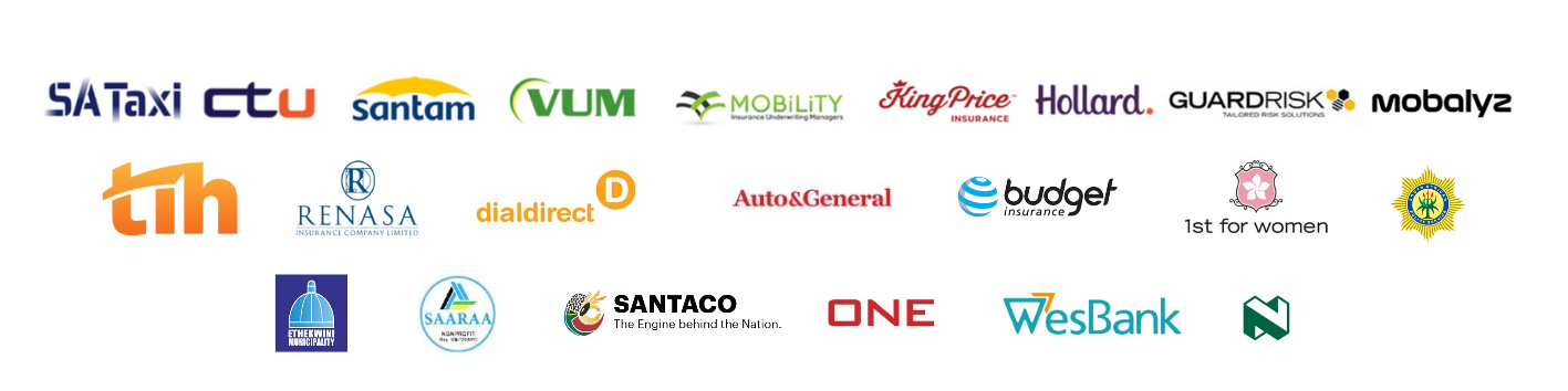 Logos of major insurance companies and valued partners affiliated with LG Panel Beaters